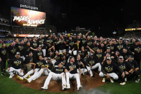 Padres celebrate NLDS victory