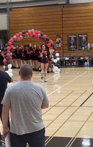 Bella Sharp during senior night 