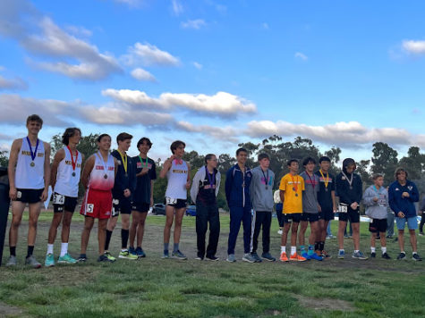 Boy’s varsity cross country team after race