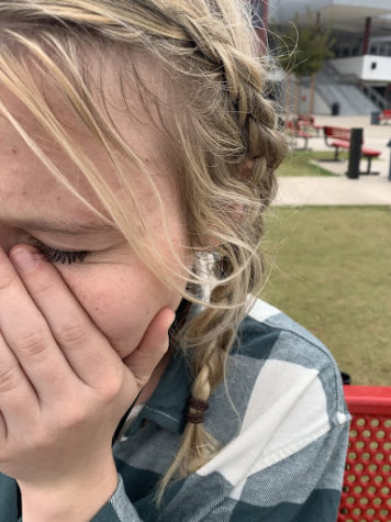 Student cried out of nerves and frustration in front of her class building last week, due to a new discovered weight of school.