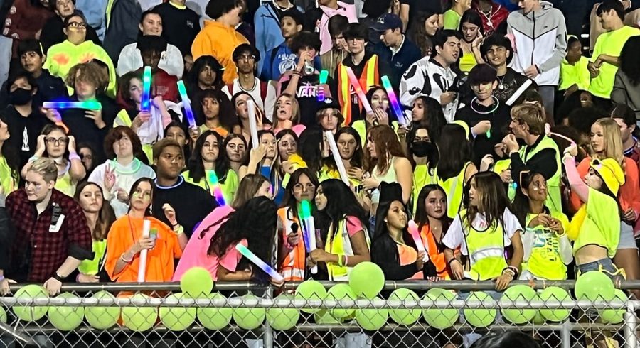 homecoming students show pride with neon theme