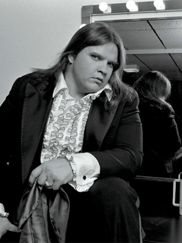 Meatloaf backstage at the Manchester Apollo in England in 1981