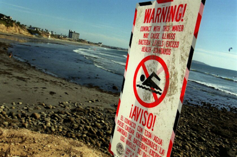 beach closure sign