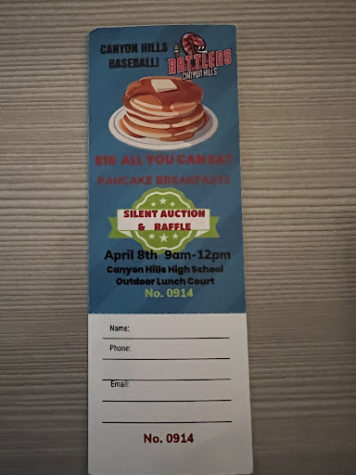 baseball pancake breakfast ticket