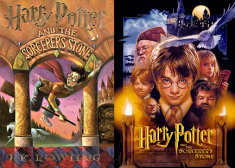 harry potter book and movie covers