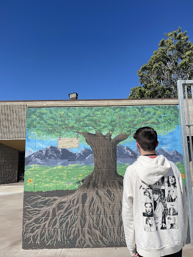 Last school year, students noticed a mural near the 1000 building, but didn't know where it came from.