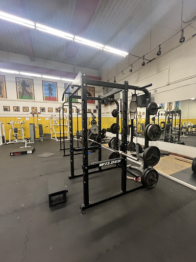 Weight rack in the weight room  