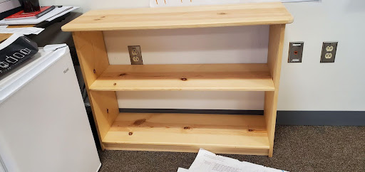 AP teacher Kenneth Toma spent a lot of time over Thanksgiving and winter break making projects in the woodshop, including this brand new shelf for his classroom.