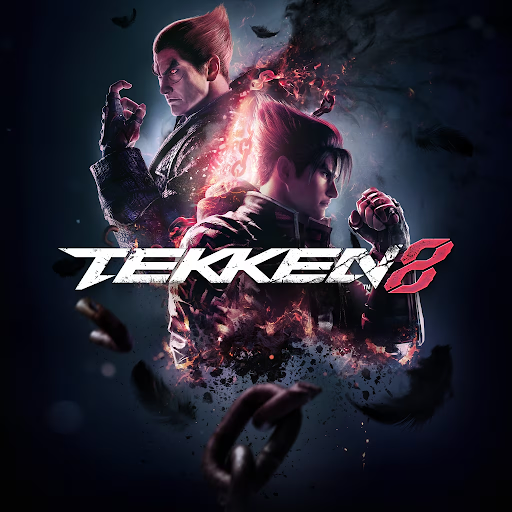 Jin Kazuma & Kazuya Mishima of Tekken 8 on the cover from PlayStation.
