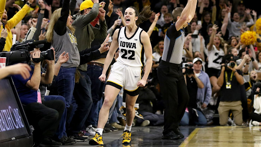 Caitlin Clark after she broke the scoring record on Thursday, February 15th, 2024.
