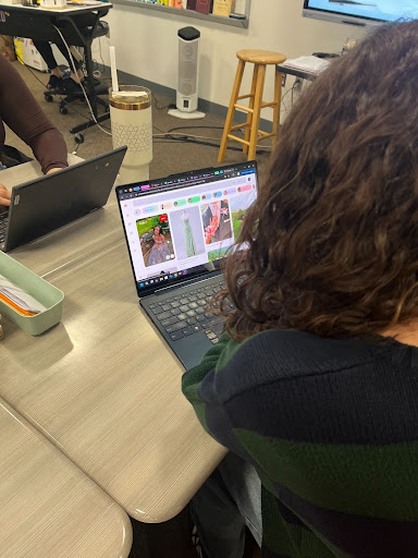 Senior, Milla Sgambelluri, scrolls Pinterest in hopes of finding inspiration for her Prom makeup, hair, and dress!