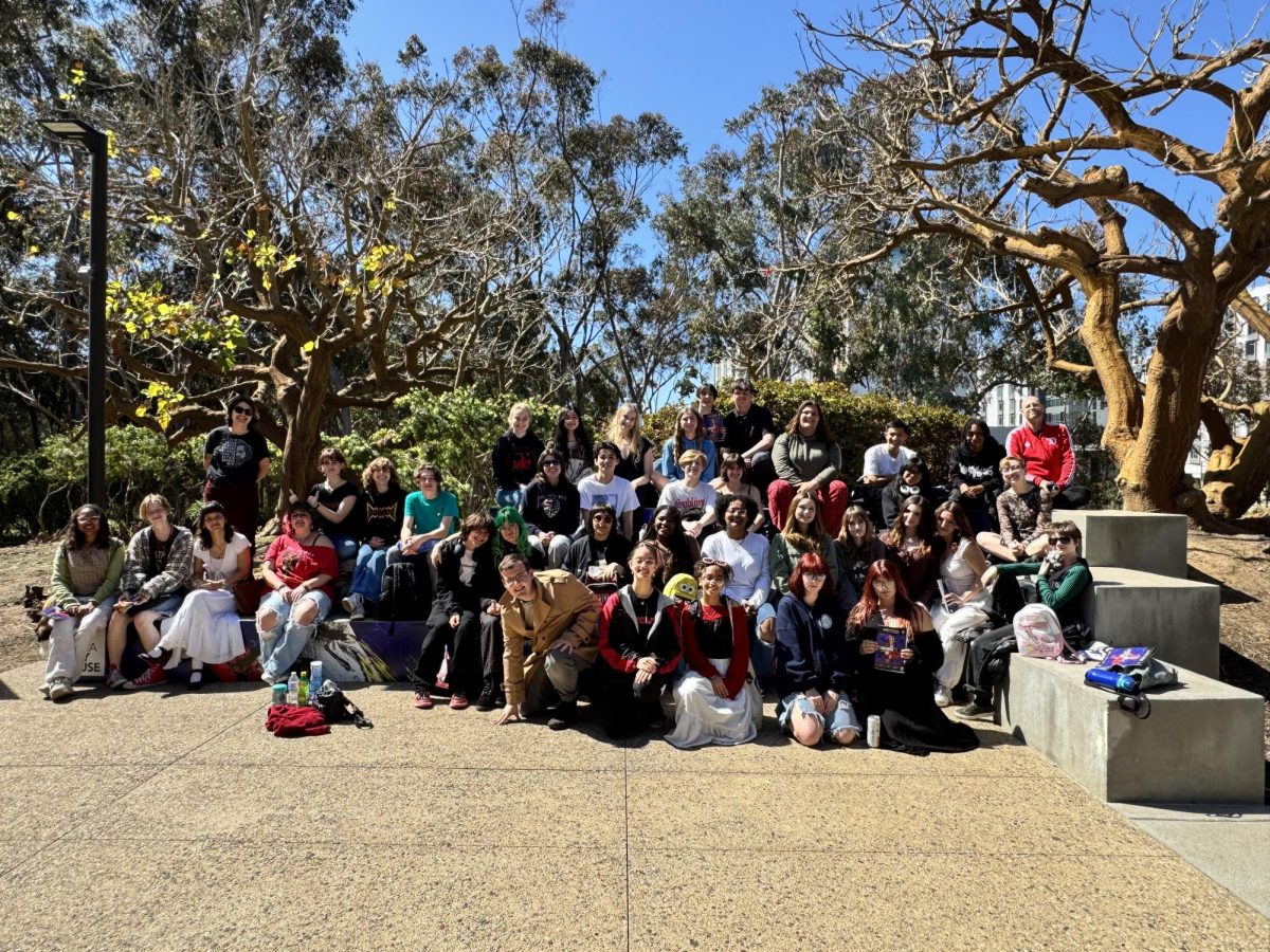 A group photo outside the La Jolla Playhouse, everyone still feeling the aftermath of the adrenaline the show caused us to feel.